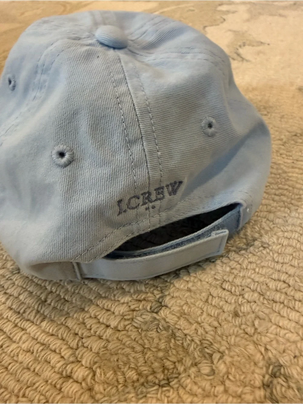 J. Crew Light Blue Kids Baseball Cap with Shark Embroidery